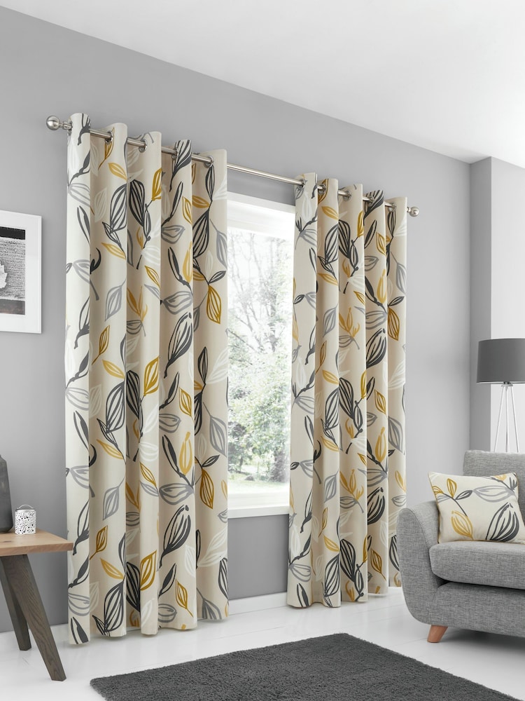 Fusion Ensley Eyelet 100% Cotton Curtains - صورة 1 من 4 Fusion Ensley Eyelet 100% Cotton Curtains - صورة 1 من 4