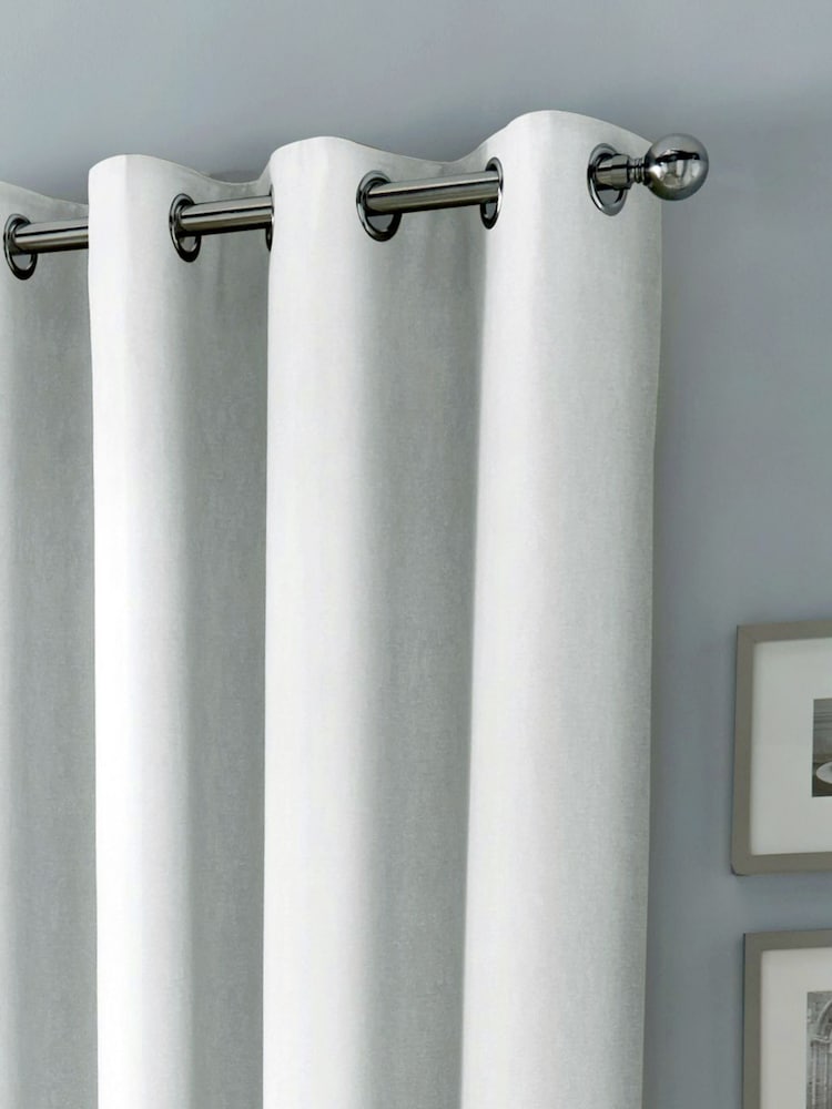 Fusion Sorbonne 100% Cotton Pair of Eyelet Room Darkening Curtains - Image 2 of 3