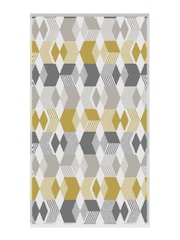 Fusion Grey 100% Cotton Hexagon Jacquard Towel - Image 1 of 3