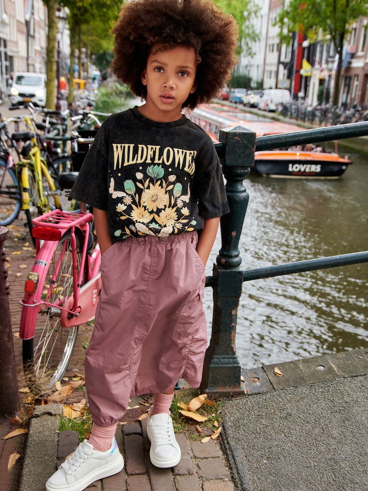 Charcoal Grey Oversized Graphic T-Shirt (3-16yrs) - Image 1 of 7