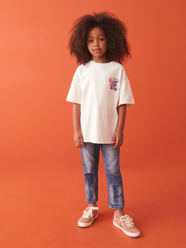 Ecru White Bears Oversized Graphic T-Shirt (3-16yrs) - Image 2 of 7