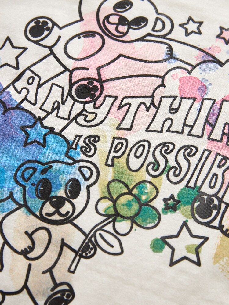 Ecru White Bears Oversized Graphic T-Shirt (3-16yrs) - Image 7 of 7