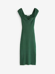 Myleene Klass Green Sweetheart Neck Midi Dress - Image 2 of 6
