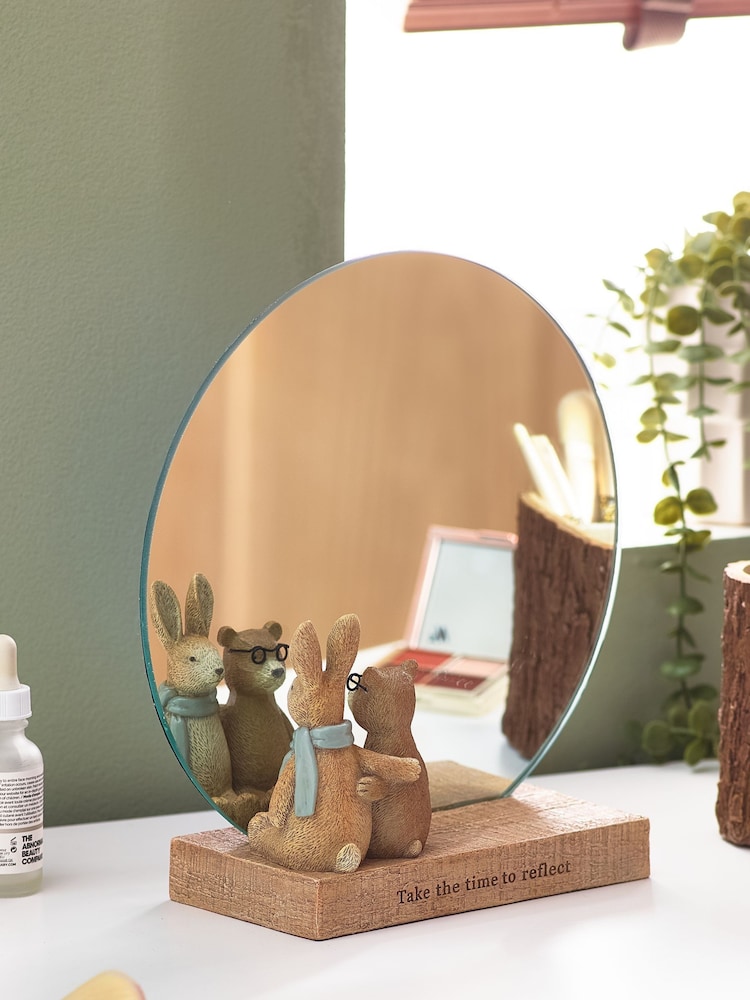 Natural Bertie and Rosie Vanity Mirror - Image 1 of 6