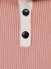 Reiss Pink Malani 9-12 yrs Colourblock Knitted Dress - Image 6 of 6