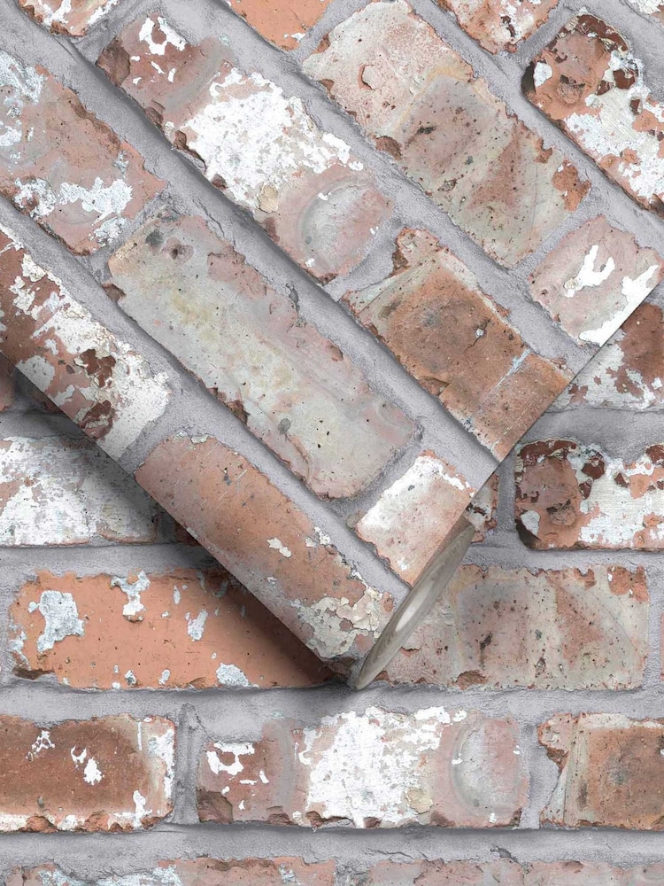 Woodchip & Magnolia Red Real Red Brick Wallpaper - Image 2 of 4