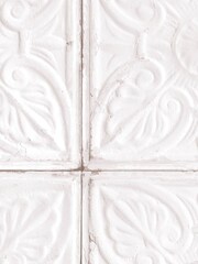 Woodchip & Magnolia White Tin Tile Wallpaper - Image 3 of 4