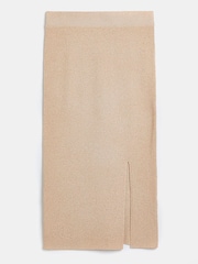 River Island Rose Gold Metallic Midi Skirt - Image 5 of 5