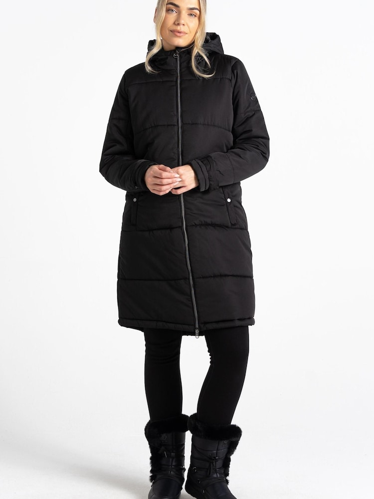 Dare 2b Reputable Longline II Padded Black Jacket - Image 3 of 8