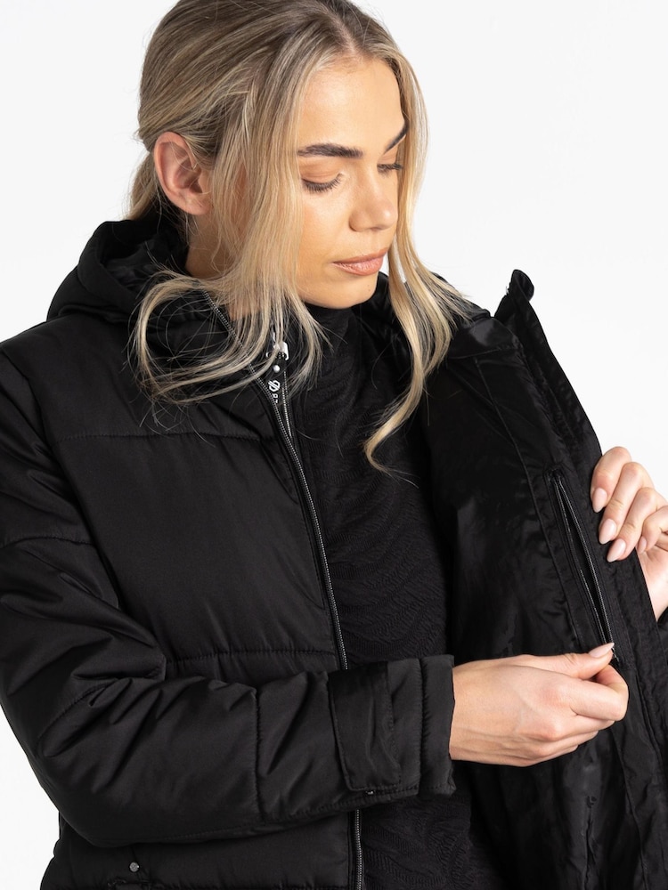 Dare 2b Reputable Longline II Padded Black Jacket - Image 4 of 8