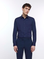 River Island Blue Egyptian Cotton Shirt - Image 1 of 1