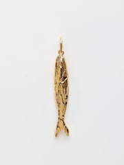Carrie Elizabeth Gold Plated Molten Diamond Fish Pendant - Image 1 of 3