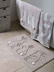 Grey Bunnies 100% Cotton Towels - Image 1 of 4