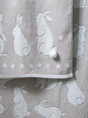 Grey Bunnies 100% Cotton Towels - Image 2 of 4
