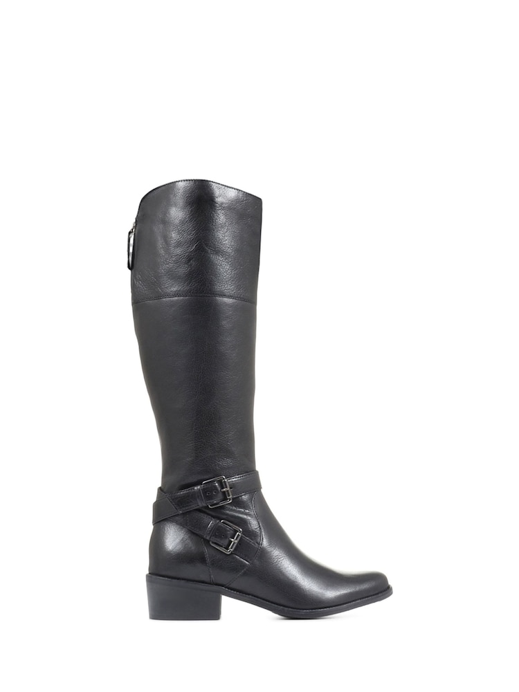 Jones Bootmaker Phoebe L Calf Leather Knee-High Black Boots - Imagen 2 de 6