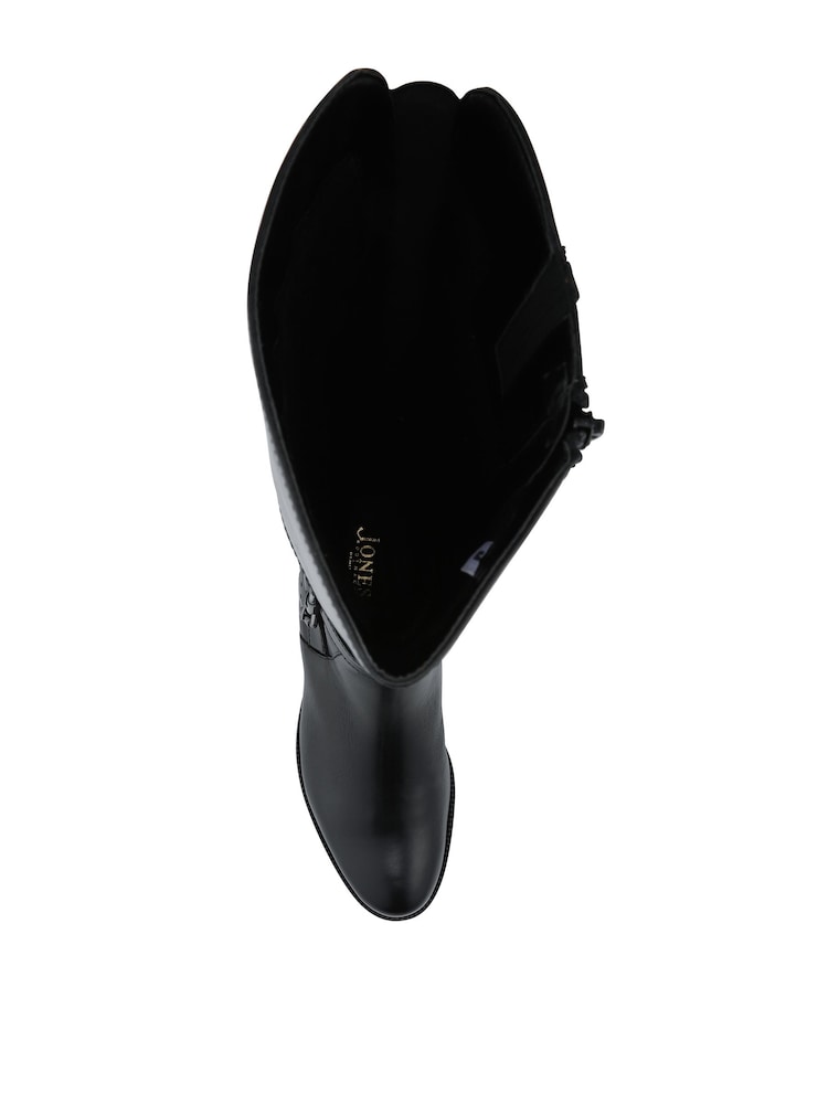 Jones Bootmaker Black Regular Fit Phoebe L Calf Leather Knee-High Boots - Image 4 of 4 Jones Bootmaker Black Regular Fit Phoebe L Calf Leather Knee-High Boots - Image 4 of 4