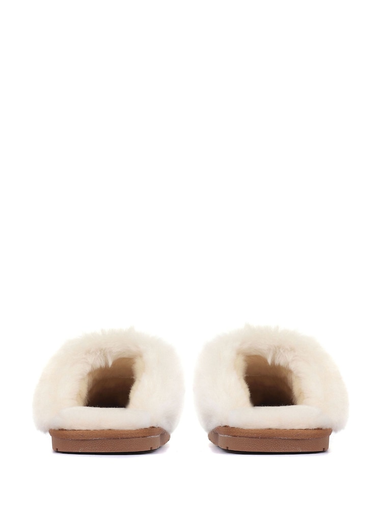 Jones Bootmaker Brown Sheepskin Mule Slippers - Image 4 of 6