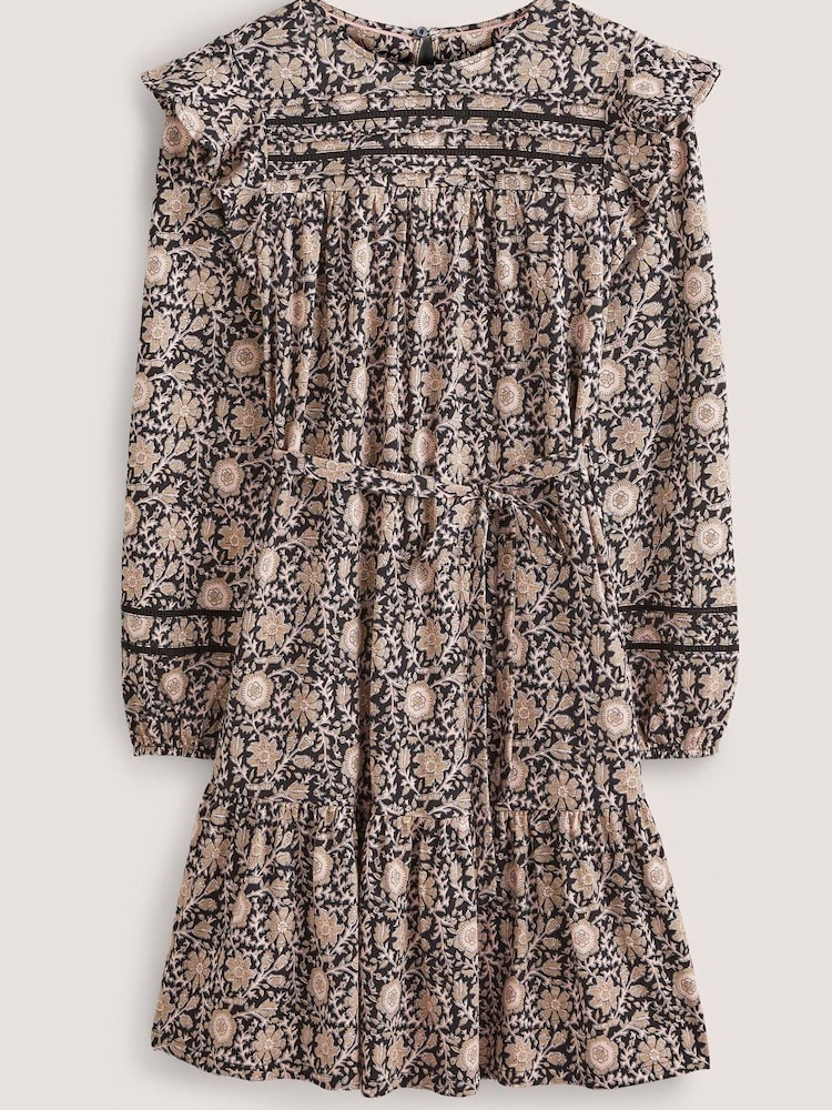 Boden Trim Detail Black Jersey Dress - Image 8 of 8