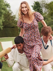 Boden Blue Sweetheart Midi Tea Dress - Image 1 of 7