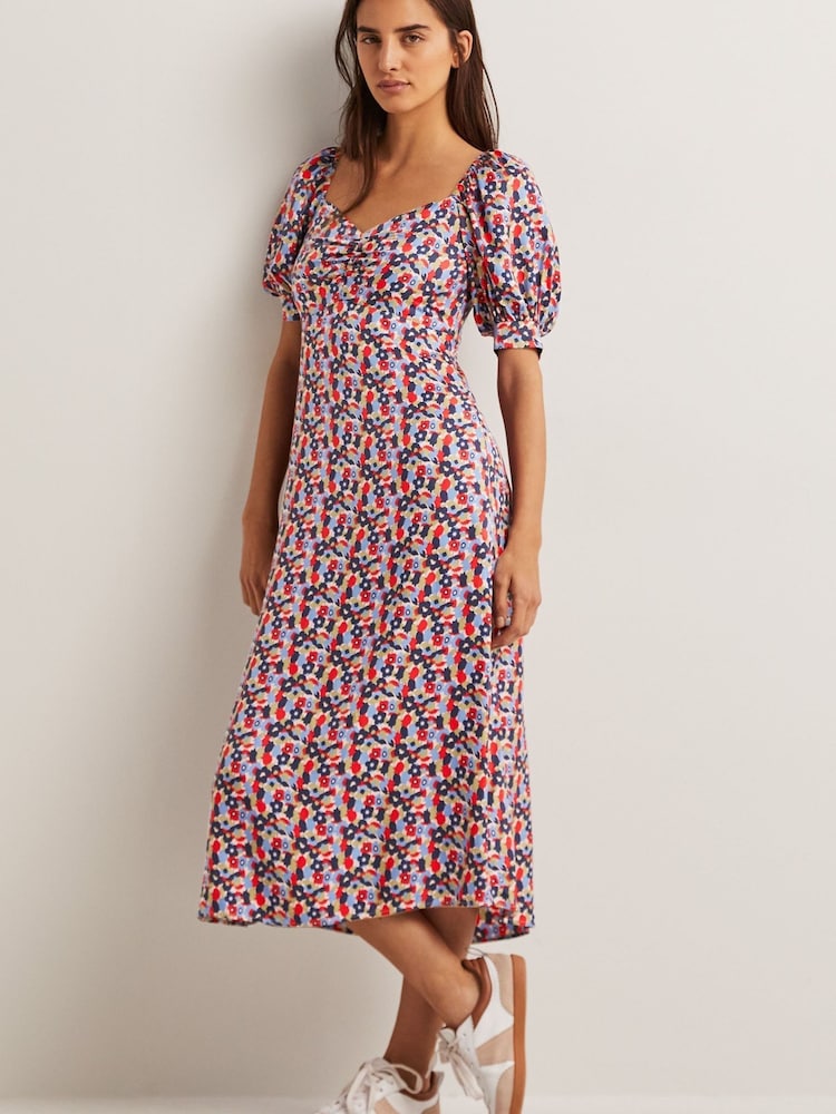 Boden Blue Sweetheart Midi Tea Dress - Image 2 of 7 Boden Blue Sweetheart Midi Tea Dress - Image 2 of 7