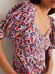 Boden Blue Sweetheart Midi Tea Dress - Image 3 of 7