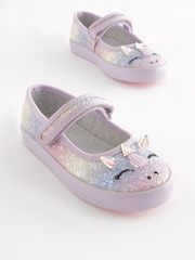 Purple Unicorn Wide Fit (G) Mary Jane Shoes - Image 1 of 5