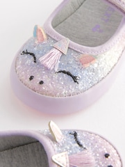 Purple Unicorn Wide Fit (G) Mary Jane Shoes - Image 4 of 5