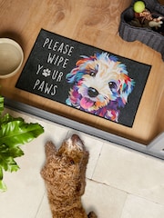 Navy Bright Washable Cockapoo Dog Doormat - Image 2 of 4