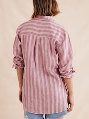 Boden Pink Relaxed Linen Shirt - Image 2 of 5