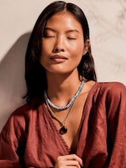 Carrie Elizabeth Blue Aegean Blue Opal Beaded Necklace - Image 1 of 5