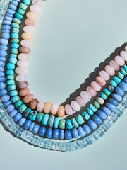 Carrie Elizabeth Blue Aegean Blue Opal Beaded Necklace - Image 3 of 5