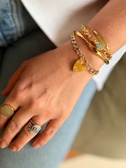 Carrie Elizabeth Gold Molten Olive Quartz Bangle - Image 2 of 5