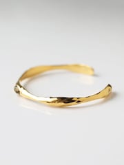 Carrie Elizabeth Gold Molten Olive Quartz Bangle - Image 5 of 5