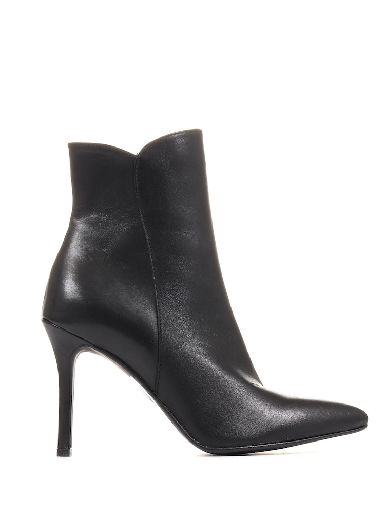 Jones Bootmaker Cadence Heeled Leather Black Ankle Boots - Image 2 of 6