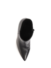Jones Bootmaker Cadence Heeled Leather Black Ankle Boots - Image 5 of 6