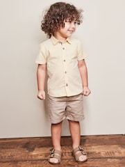 Yellow Short Sleeve Trimmed Oxford Shirt (3mths-7yrs) - Image 2 of 7
