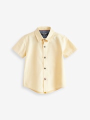 Yellow Short Sleeve Trimmed Oxford Shirt (3mths-7yrs) - Image 5 of 7