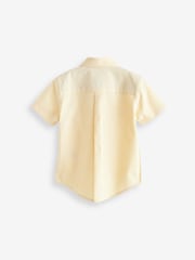 Yellow Short Sleeve Trimmed Oxford Shirt (3mths-7yrs) - Image 6 of 7
