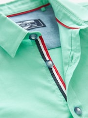 Mint Green Short Sleeve Trimmed Oxford Shirt (3mths-7yrs) - Image 7 of 7