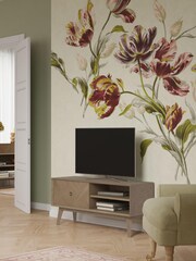 Laura Ashley Brown Hencroft 1 Door Tv Unit - Image 1 of 5