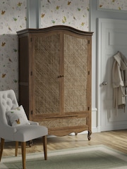 Laura Ashley Brown Montpellier Double 1 Drawer Wardrobe - Image 1 of 5