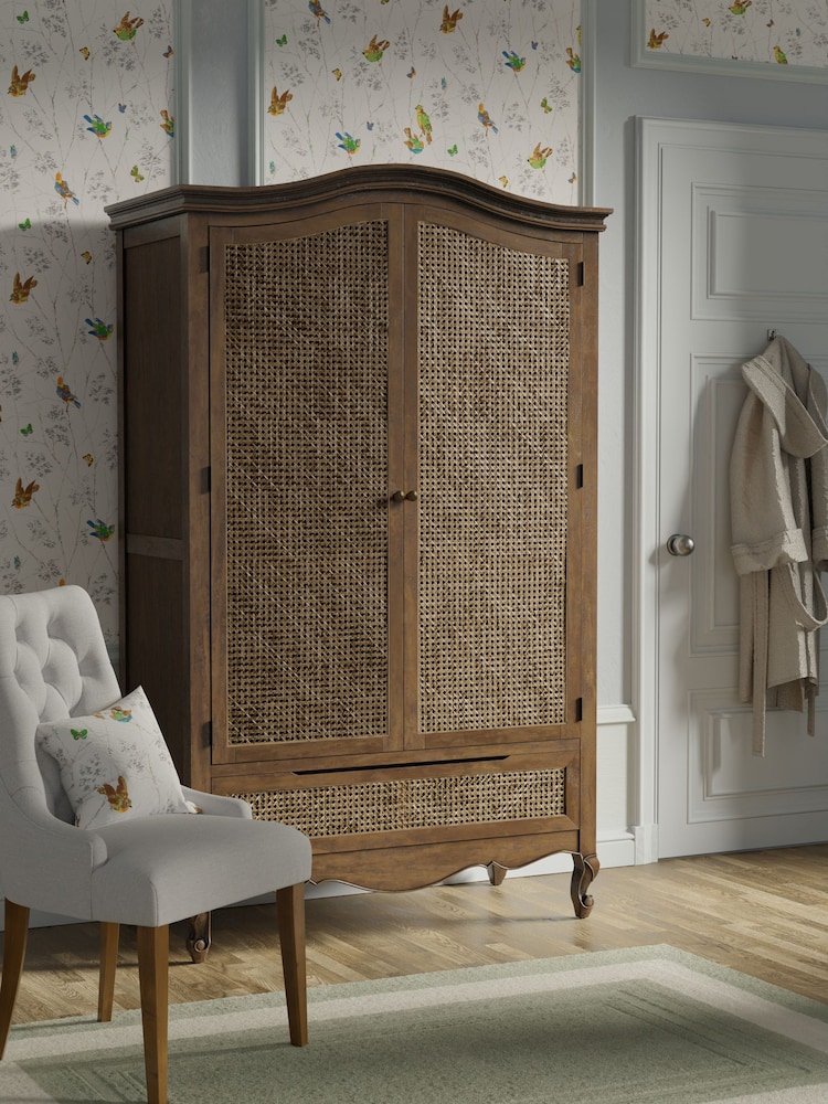Laura Ashley Brown Montpellier Double 1 Drawer Wardrobe - Image 1 of 5