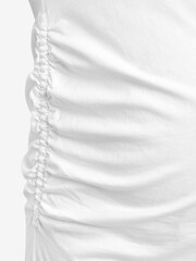 White Maternity Ruched Side T-Shirt - Image 6 of 6