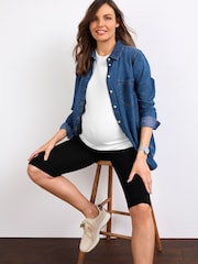 Black Maternity Shorts - Image 2 of 7