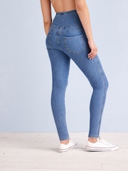 Mid Blue Maternity Denim Look Leggings - Image 7 of 7