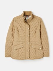 Joules Allendale Brown Showerproof Diamond Quilted Jacket - Image 1 of 1