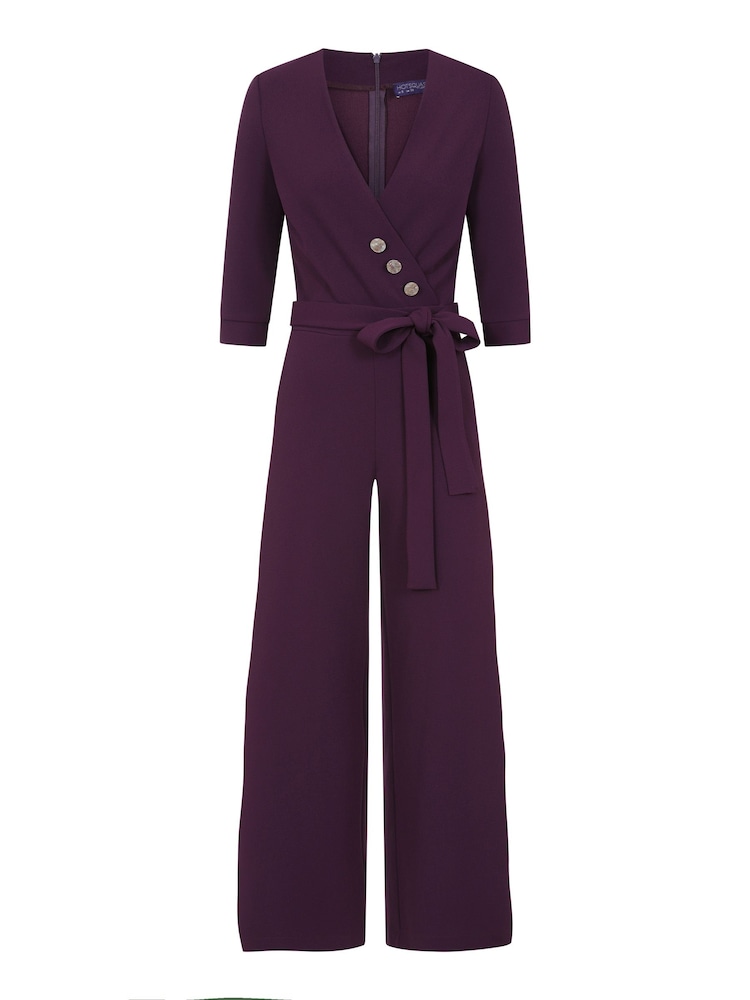 Morado - Hot Squash Smart Scuba Jumpsuit With Buttons - Imagen 3 de 3