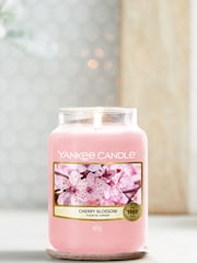 Yankee Candle Pink Large Jar Cherry Blossom Scented Candle - Image 1 of 4