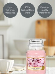 Yankee Candle Pink Large Jar Cherry Blossom Scented Candle - Image 4 of 4