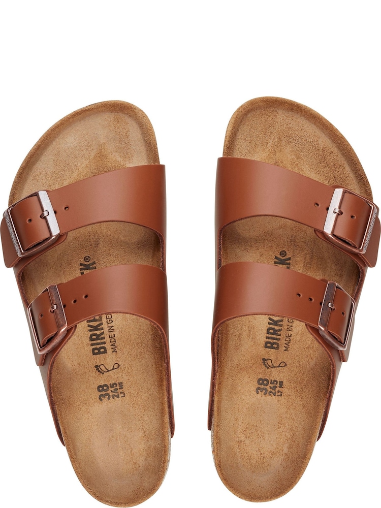 Birkenstock Camel Brown Arizona Leather Sandals - Image 3 of 3